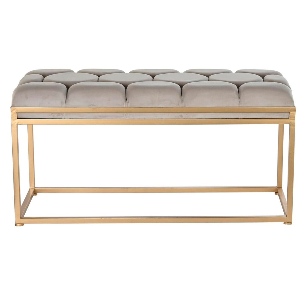 Bench DKD Home Decor   Beige Metal 100 x 40 x 50 cm