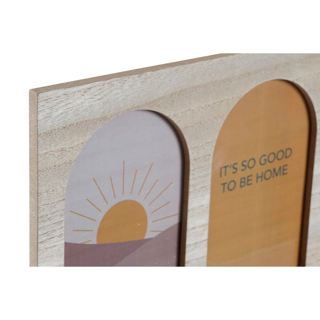 Coat rack DKD Home Decor 56 x 5 x 23,5 cm Natural Multicolour MDF Wood